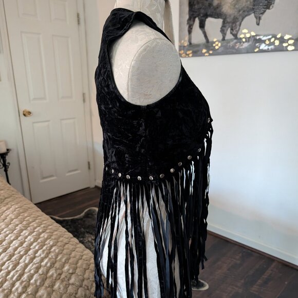 Vintage Rare 90's Lip Service Crushed Velvet Vest - Picture 2 of 8